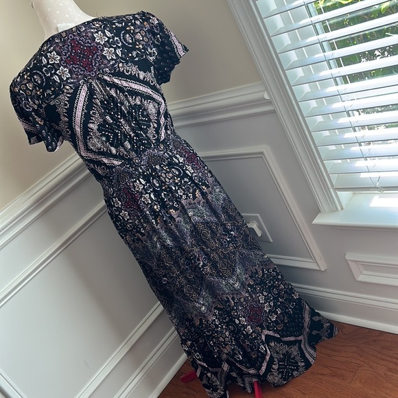 Knox Rose Maxi Boho Button Down Dress Sz M - Picture 4 of 13